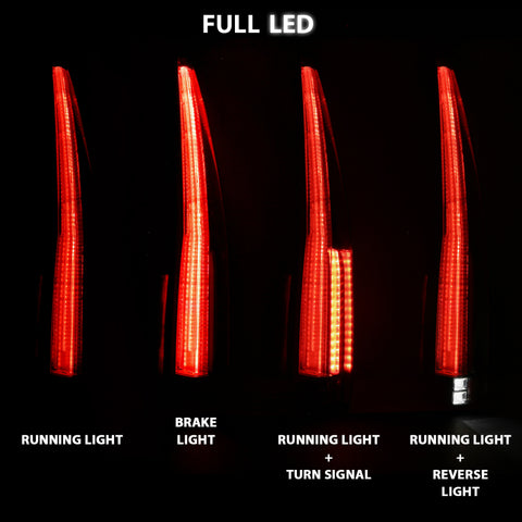 ANZO 2007-2014 Chevrolet Tahoe Led Taillights Red/Clear - 311297