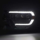AlphaRex 12-15 Toyota Tacoma NOVA LED Proj Headlights Plank Style Black w/Activ Light/Seq Signal/DRL - 880753
