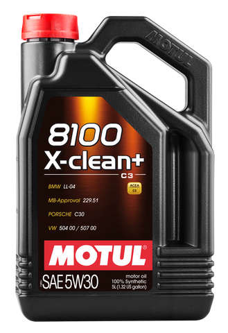 Motul 5L Synthetic Engine Oil 8100 5W30 X-CLEAN Plus - 106377