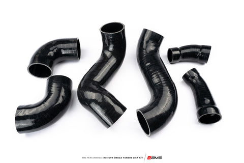 AMS Performance  Nissan R35 GTR Omega Turbo Kit 3in Lower Intercooler Pipes - ALP.07.14.0020-1