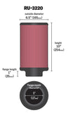K&N Filter Universal Rubber Filter 5in Flange ID / 6.5in OD / 10in Height - RU-3220