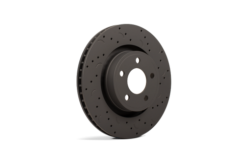 Hawk Talon 2005 Ford Mustang Base Drilled and Slotted Front Brake Rotor Set - HTC4050