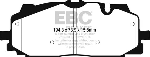 EBC 17-24 Audi RS4 2.9TT / 21-24 Audi RS3 2.5T Yellowstuff Front Brake Pads - DP42277R
