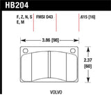 Hawk HP+ Street Brake Pads - HB204N.615