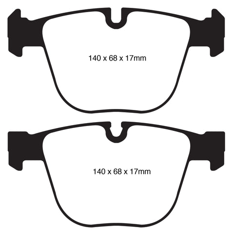 EBC 10+ BMW 535i 3.0 Twin Turbo GT (F07) Greenstuff Rear Brake Pads - DP22020