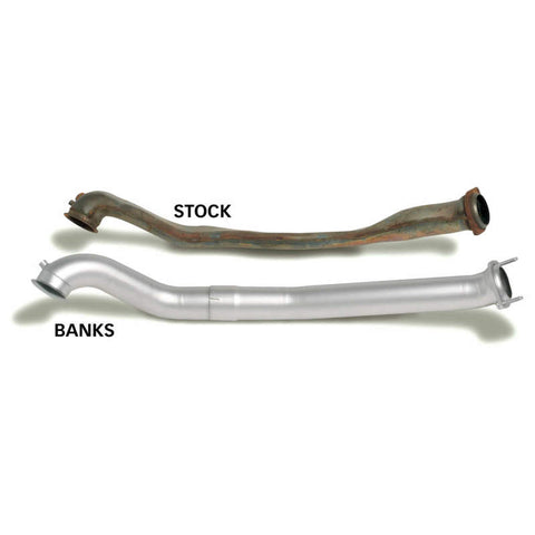 Banks Power 94-97 Ford 7.3L CCLB Monster Exhaust System - SS Single Exhaust w/ Black Tip - 46299-B
