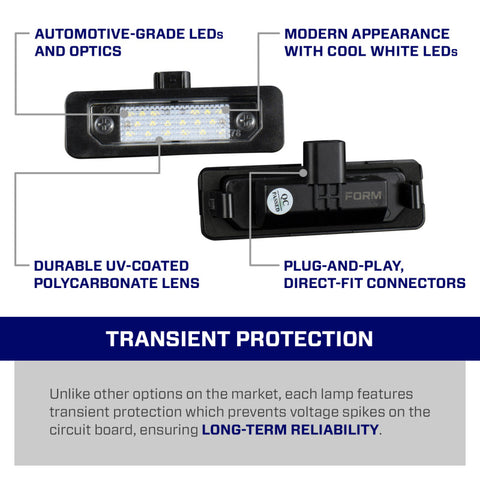 Form Lighting 2010 Mustang LED License Plate Lights (Pair) - FL0050