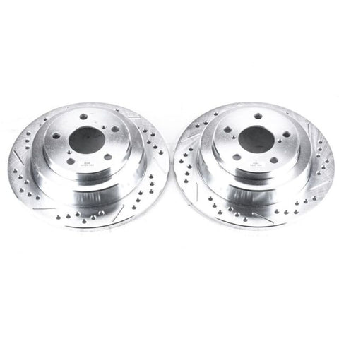 Power Stop 05-06 Saab 9-2X Rear Evolution Drilled & Slotted Rotors - Pair - JBR359XPR