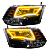 Oracle Lighting 09-18 RAM 1500 Sport Halo Headlights - Blk Housing w/RF Controller - 8906-330