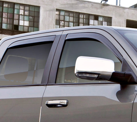 AVS 09-18 Dodge RAM 1500 Crew Cab Ventvisor Low Profile In-Channel Deflectors 4pc - Smoke - 994004
