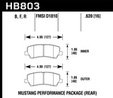 Hawk 15-20 Ford Mustang GT 5.0L / 16-17 Mustang Brembo Package DTC-30 Race Rear Brake Pads - HB803W.639