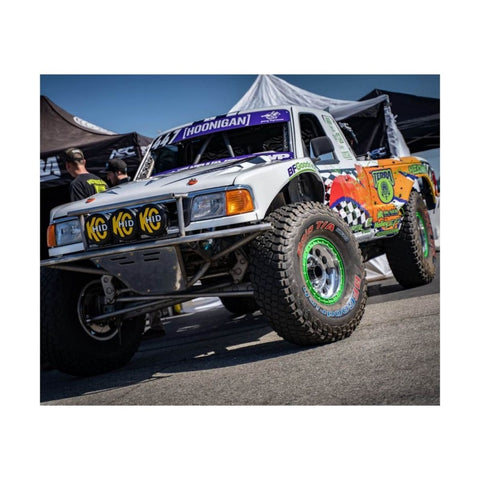 KC HiLiTES 8in. Round Soft Cover HID (Pair) - Black w/Yellow Brushed KC Logo - 5818