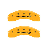 MGP 4 Caliper Covers Engraved Front & Rear With stripes/Journey Yellow finish black ch - 12200SJNYYL