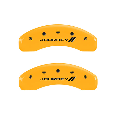 MGP 4 Caliper Covers Engraved Front & Rear With stripes/Journey Yellow finish black ch - 12200SJNYYL