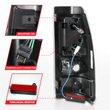 ANZO 2003-2006 Chevy Silverado 1500 LED Taillights Plank Style Black w/Clear Lens - 311333