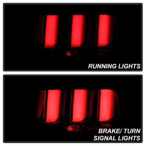 Spyder 05-09 Ford Mustang (White Light Bar) LED Tail Lights - Smoke ALT-YD-FM05V3-LED-SM - 5086709