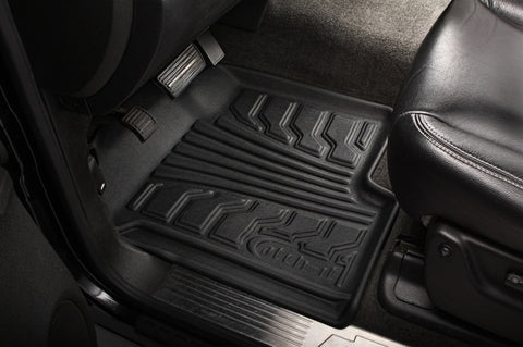 Lund 15-17 Chevy Silverado 2500 Crew Cab Catch-It Floormat Front Floor Liner - Black (2 Pc.) - 283111-B