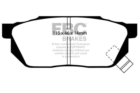 EBC 84-87 Honda Civic CRX 1.5 DX Redstuff Front Brake Pads - DP3570C