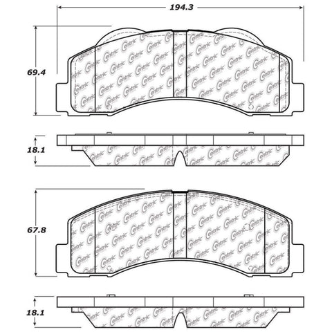 StopTech 10-14 Ford F-150 Street Performance Front Brake Pads - 308.14140