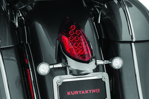 Kuryakyn Rear Turn Signal & License Plate Mount Indian Chrome - 3128
