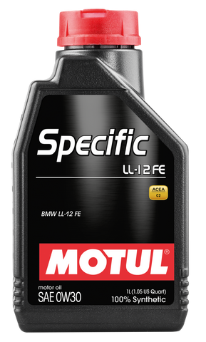 Motul 1L 100% Synthetic High Performance Engine Oil ACEA C2 BMW LL-12 FE+ 0W30 - 107301