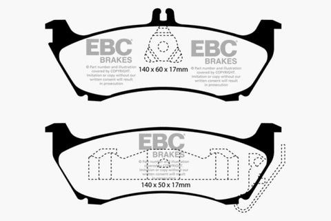 EBC 99-02 Mercedes-Benz M-Class (ML) ML320 3.2 Greenstuff Rear Brake Pads - DP61437