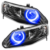 Oracle 06-11 Honda Civic Sedan LED Headlight Halo Kit - Blue - 1333-002