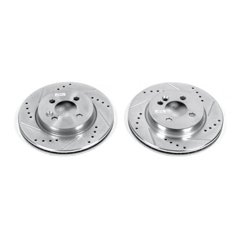 Power Stop 07-09 Mini Cooper Front Evolution Drilled & Slotted Rotors - Pair - EBR853XPR