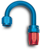 Russell Performance -6 AN Red/Blue 180 Degree Full Flow Swivel Hose End (With 1in Radius) - 613260