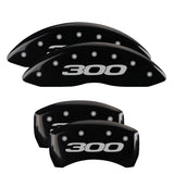 MGP 4 Caliper Covers Engraved Front & Rear MGP Black finish silver ch - 32009SMGPBK