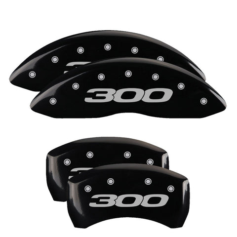 MGP 4 Caliper Covers Engraved Front & Rear MGP Black finish silver ch - 32009SMGPBK