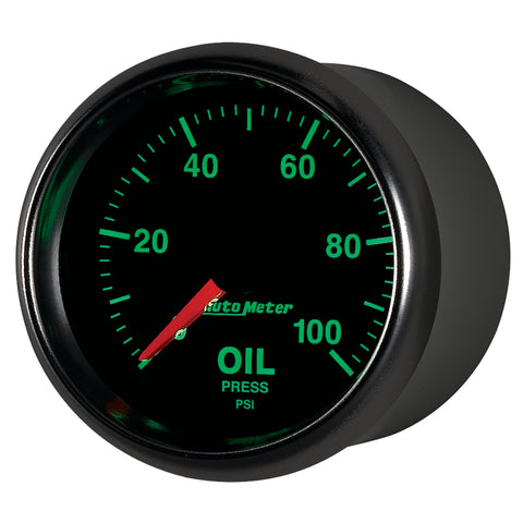 Autometer GS Series 2-1/16in Oil Pressure Gauge 100PSI Electric Full Sweep - 3853