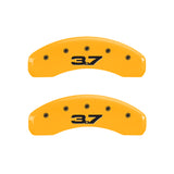 MGP 4 Caliper Covers Engraved Front 2015/Mustang Engraved Rear 2015/Bar & Pony Black finish slvr ch - 10202SMB2BK