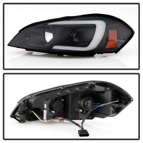 Spyder 06-13 Chevy Impala / 06-07 Chevy Monte Carlo Projector Headlights - Light Bar - Black - 5086679