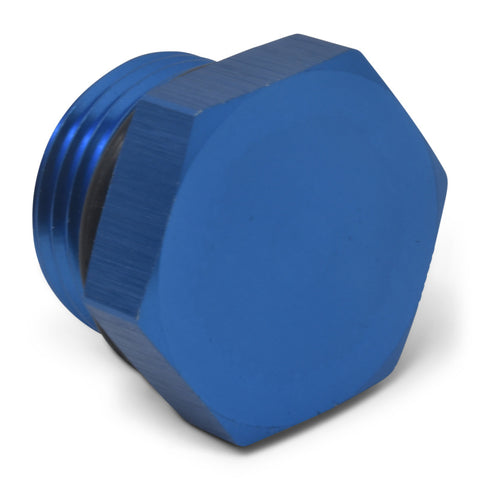 Russell Performance -10 AN Straight Thread Plug (Blue) - 660290