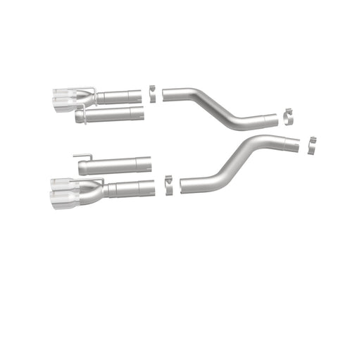 MagnaFlow Axle-Back, SS, 3in, Quad Split Rear 3.5 Tips 2015 Dodge Challenger incl SRT Hellcat - 19206