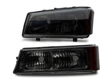 Raxiom 03-06 Chevrolet Silverado 1500 Axial OEM Style Rep Headlights- Chrome Housing- Smoked Lens - S122321