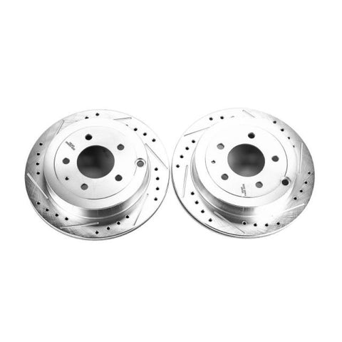Power Stop 92-95 Mazda 929 Rear Evolution Drilled & Slotted Rotors - Pair - JBR575XPR