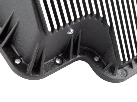 afe Transmission Pan (Black); Ford Diesel Trucks 03-10 V8-6.0/6.4L (td) - 46-70122-1