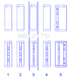 King General Motors 379 V8 OHV (Size .026) Crankshaft Main Bearings (Set of 5) - MB5257SI.026