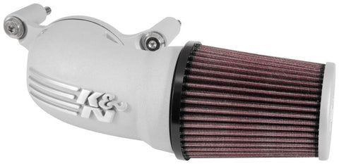 K&N 01-17 Harley-Davidson Softail / Dyna FI Performance Air Intake System Silver - 57-1137S