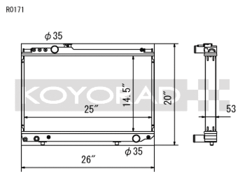 Koyo 86-92 Toyota Supra NA/Turbo MT Only (USDM Vehicles Req. M16x1.5 Plug) Radiator - R0171
