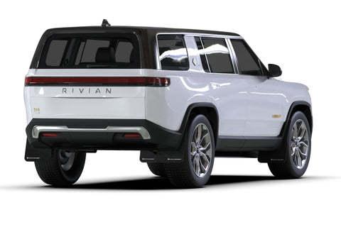 Rally Armor 22-26 Rivian R1S Black UR Mud Flap w/Red Logo - MF108-UR-BLK-RD