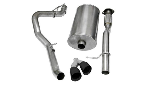 Corsa 2009-2013 Chevrolet Suburban 1500 5.3L V8 Black Sport Cat-Back Exhaust - 14914BLK