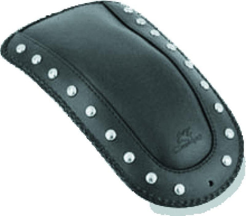 Mustang 00-15 Harley Softail Std Rear Tire Wide Touring Solo Seat w/Driver Backrest - Black - 79916