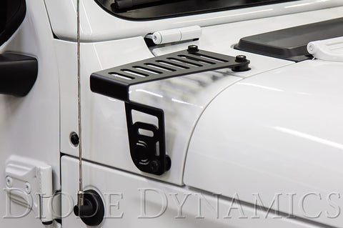 Diode Dynamics 18-21 Jeep JL Wrangler/Gladiator SS3 Cowl LED Bracket Kit - Yellow Sport - DD6555