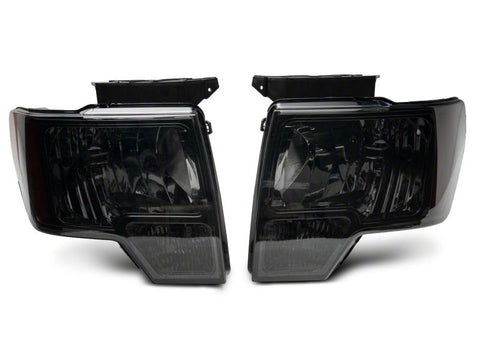 Raxiom 09-14 Ford F-150 Axial OEM Style Rep Headlights- Chrome Housing- SmokedLens - T551344