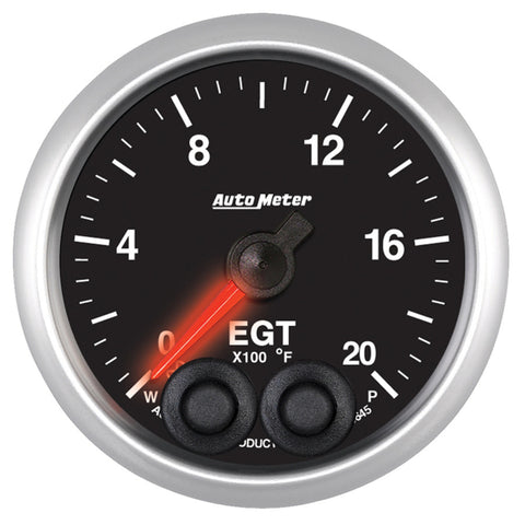 Autometer Elite 52mm 0-2000 Deg F Full Sweep Electronic Exhaust Gas Temperature Gauge - 5645