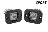 Diode Dynamics Stage Series C1 LED Pod Sport - White Flood Flush BBL (Pair) - DD6472P