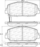 StopTech 13-18 Acura RDX Street Performance Front Brake Pads - 308.16970